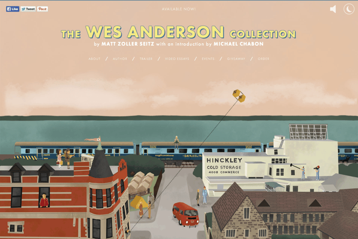 The Wes Anderson Collection website preview